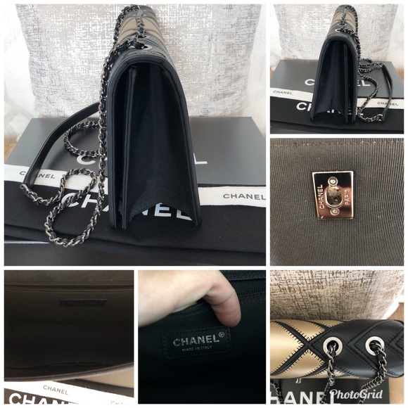 RUNWAY Chanel CC Chevron Couture Two-Tone Flap Bag - Picture 8 of 8